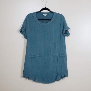Sold Umgee Crinkle Shirt Dress